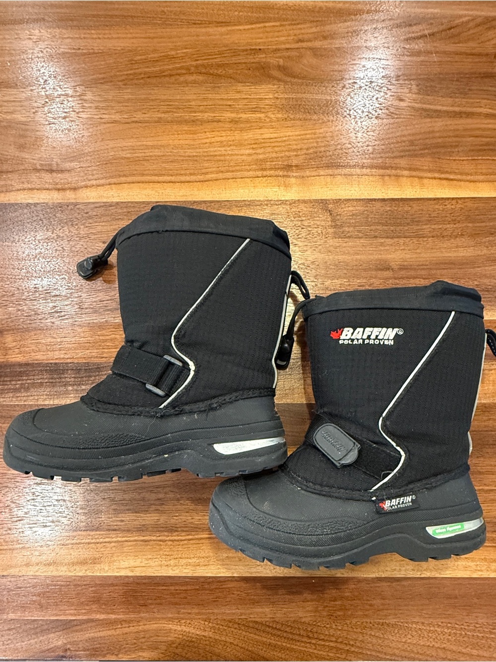 Baffin Mustang Kids Snow Boots - Black with Reflective Trim